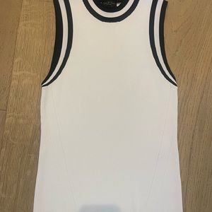 Rag & Bone White Short Sleeve with Black Trim